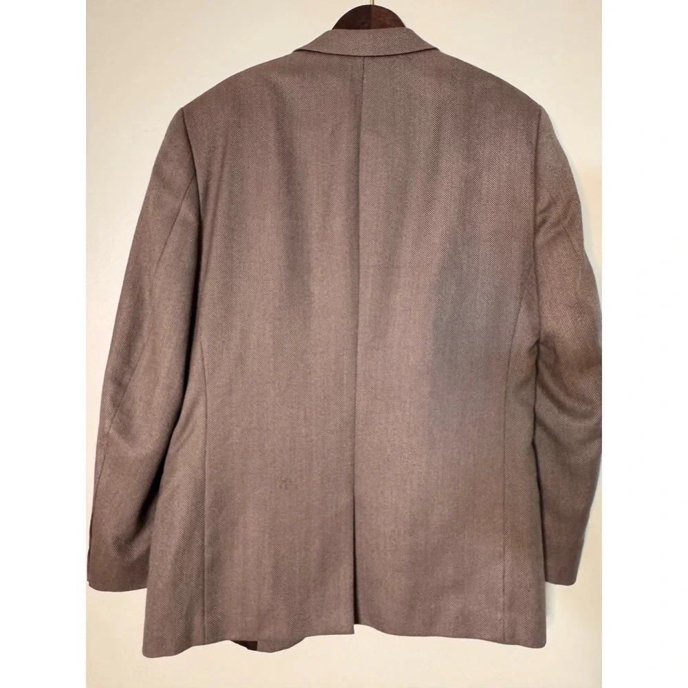 Banana Republic 38S Brown Herringbone Cotton Wool Blazer Sport Coat Notch‎ Lapel